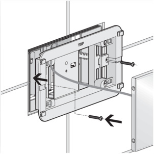 Flush plate, mount installation frame