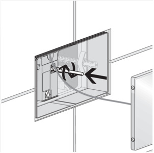 WC flush plate, 8326.16, screw in actuating rod