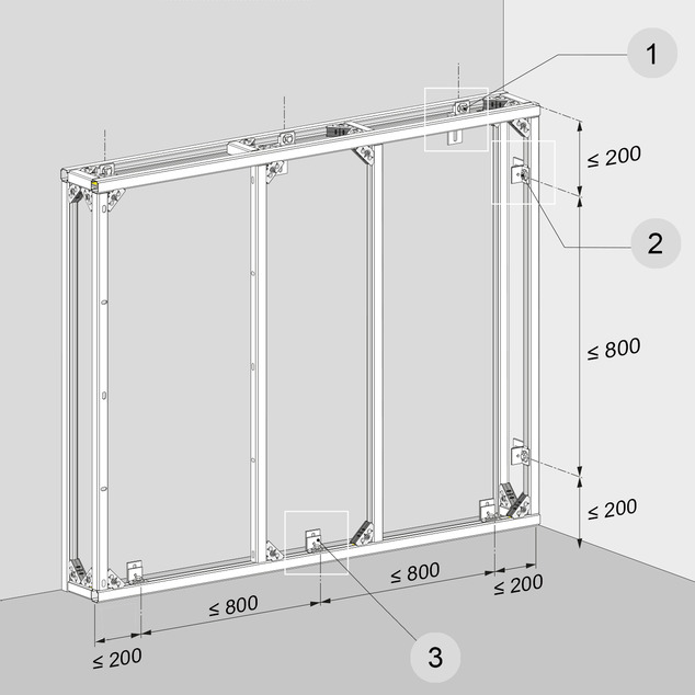 Steptec, attach pre-fabricated wall