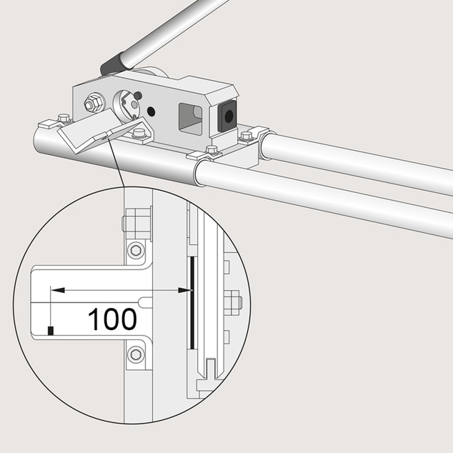 Steptec, 8420, measuring aid on the Steptec punch