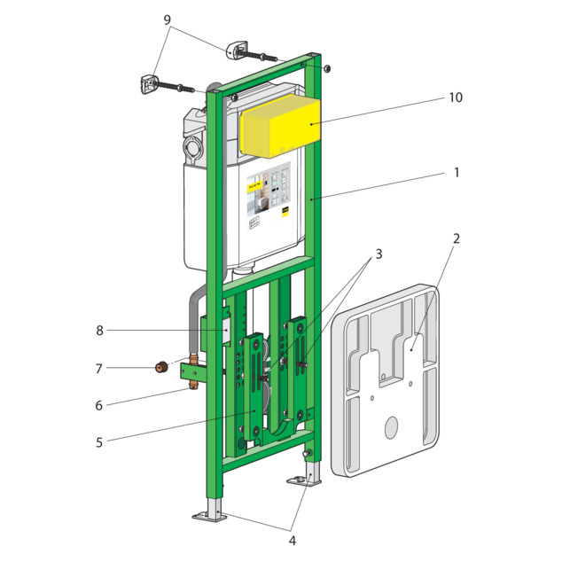Viega Eco Plus WC element, 8161.20, overview