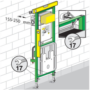 Viega Eco Plus shower WC element, 8161.20, mounting C3