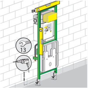 Viega Eco Plus shower WC element, 8161.20, mounting C5