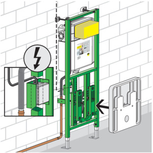 Viega Eco Plus shower WC element, 8161.20, mounting C7