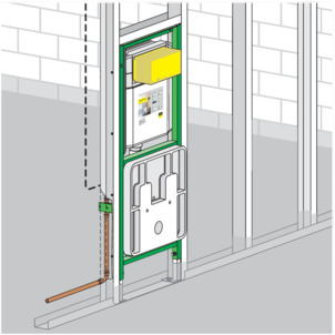 Viega Eco Plus shower WC element, 8161.20, mounting SP D4