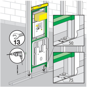 Viega Eco Plus shower WC element, 8161.20, mounting SP D1