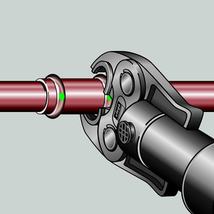 Profipress / 2281.5 / 2231.02 / 2231.01 / 2282 / 2231, place press jaw onto press connector